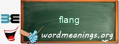 WordMeaning blackboard for flang